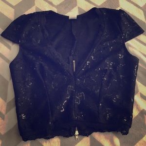 Black crop top for a night out